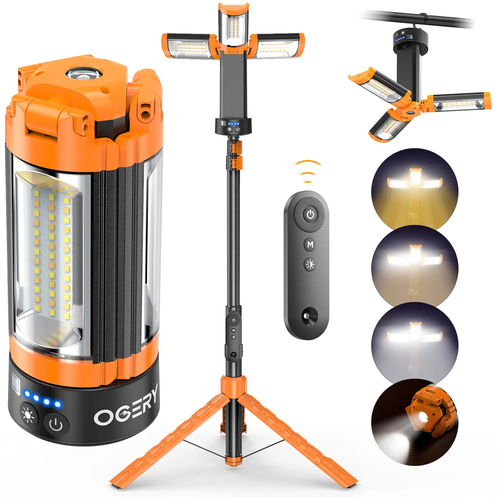 OGERY 10000mAh Camping Light with Detachable Tripod
