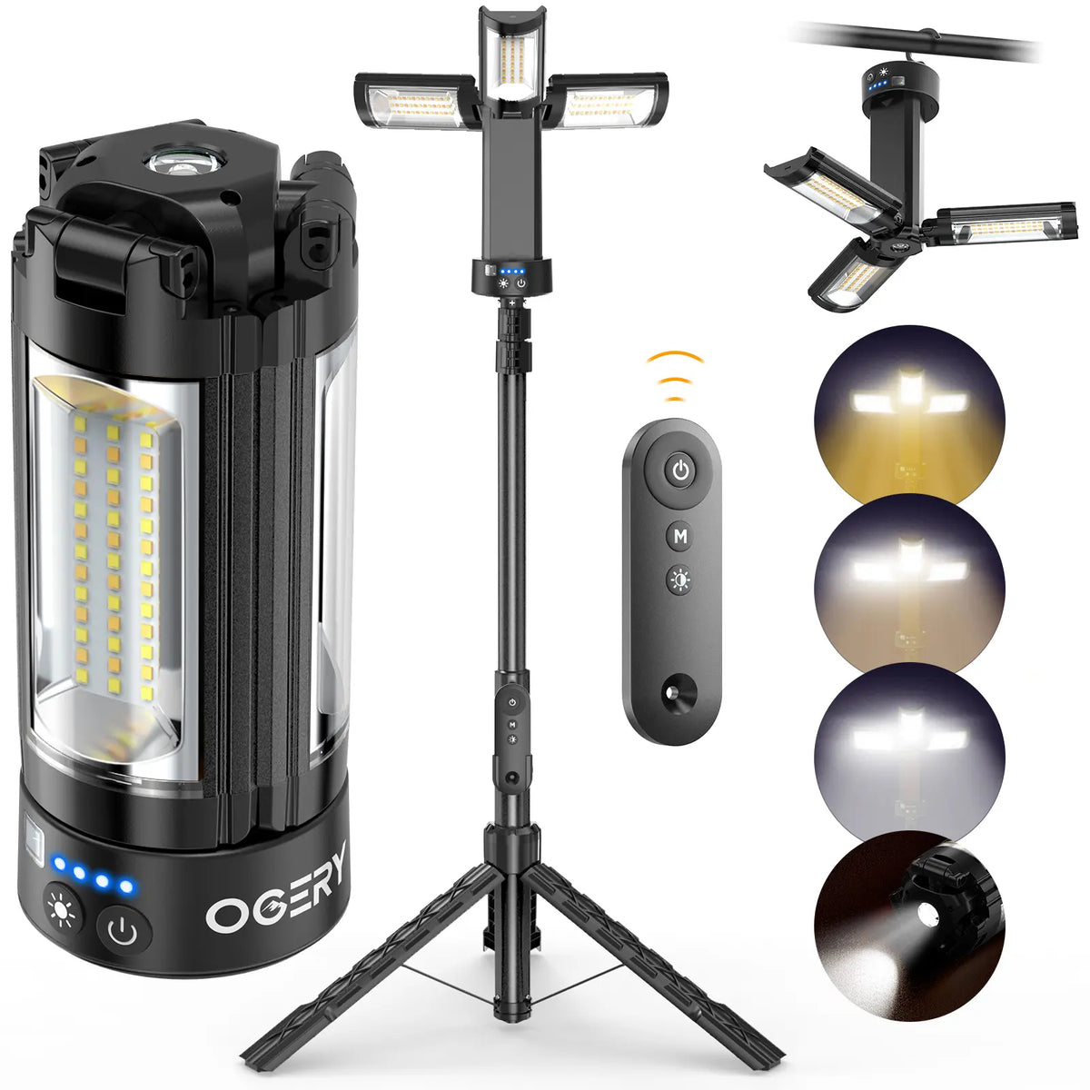 OGERY 10000mAh Camping Light with Detachable Tripod