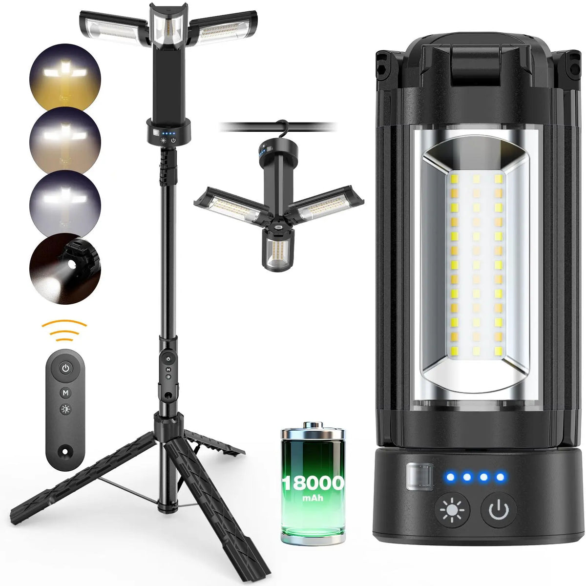 OGERY 10000mAh Camping Light with Detachable Tripod