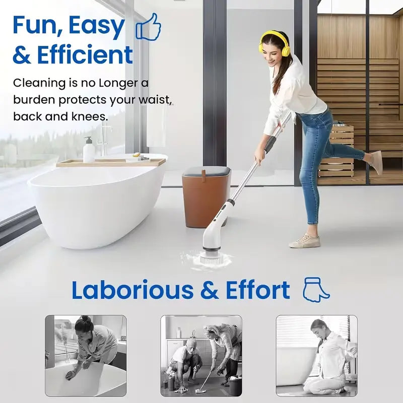 Electric Spin Scrubber Kit - Cordless & Waterproof